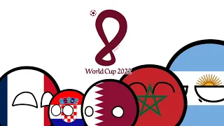 Countryballs FIFA WORLD CUP 2022 QATAR | Semifinals 🇦🇷🇭🇷🇫🇷🇲🇦