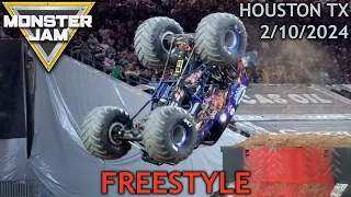 Monster Jam Houston TX - 2024, February 10th (Freestyle) 4K 60fps