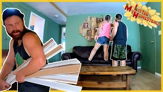 G&E Laminate Floor Complete, DIY Pallet Shelf & Earthbag Wall Texture Finish  | Weekly Peek Ep246