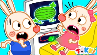 Oh No! Watermelon Growing In Tokki's Belly - Learn Healthy Habit For Kids - @tokkichannel