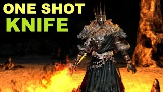 Dark Souls - Gwyn, Lord Of Cinder VS. The World's STRONGEST Knife - ONE SHOT