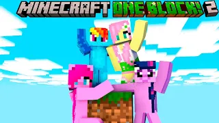 My Little Pony Plays Minecraft One Block 2