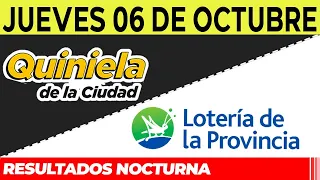 Resultados Quinielas Nocturnas de la Ciudad y Buenos Aires, Jueves 6 de Octubre