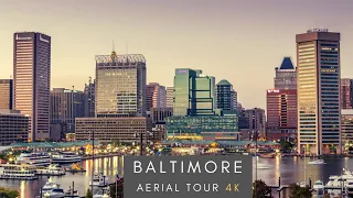 Baltimore  -4K AERIAL TOUR SKYLINE TOUR