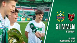 SK Rapid II: Stimmen nach der Meisterfeier