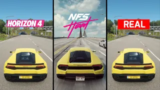 Forza Horizon 4 Vs NFSH Vs Real Lamborghini Huracan Exhaust Sound Comparison