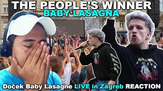 Baby Lasagna - Doček Baby Lasagne LIVE in Zagreb REACTION