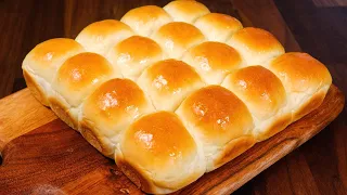 Once you know this recipe, You WILL BE ADDICTED To Making it! Super fluffy buttery bread.