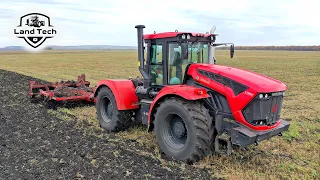 Трактор Кировец К-742М с глубокорыхлителем HORSCH Tiger 4MT, обработка поля на глубину 30 см!