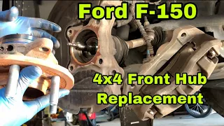 Ford F-150/Raptor 4wd hub bearing replacement 2015-19 how to replace Ford F-150 4wd locking hub