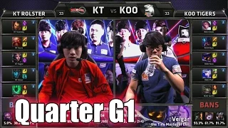 KT Rolster vs KOO Tigers | Game 1 Quarter Finals LoL S5 World Championship 2015 | KT vs KOO G1