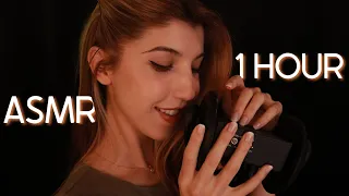 ASMR | Ear to Ear Wet Mouth Sounds & Brain Scratching ~ 1 HOUR