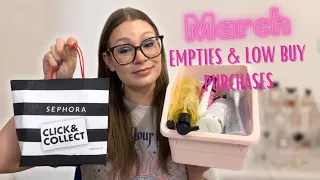 PURCHASES AND EMPTIES 2024 || Makeup Rehab // March Update