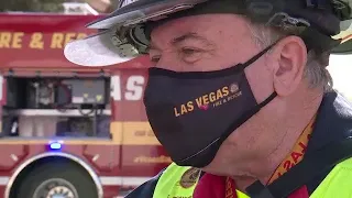 Las Vegas Fire and Rescue PIO gives briefing on Monday morning fire at vacant school building