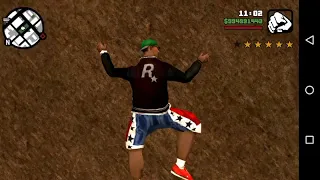 GTA SA - Fight with the police & experience get 6 stars