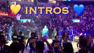 📺 Warriors entire team gets introduced (except for Klay) pregame before home opener vs LA Clippers