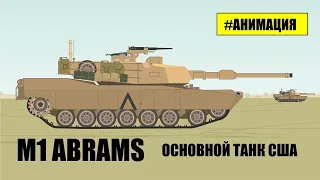 М1 АБРАМС - ОСНОВНОЙ БОЕВОЙ ТАНК США . ИСТОРИЯ СОЗДАНИЯ И ХАРАКТЕРИСТИКИ   #танки #анимация