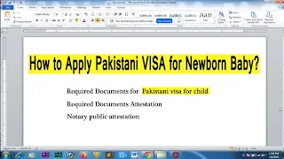 How to Apply Pakistani VISA Online for Newborn Baby? 2023 || Part 1  #pakistanvisa  #pakistanevisa