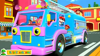 Wheels On The Firetruck + More Vehicles Rhymes and Songs for Children