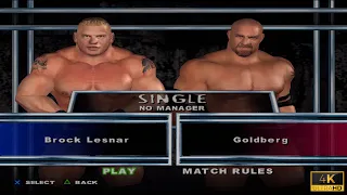 Ultimate Showdown: Brock Lesnar vs. Goldberg in 4K! Smackdown Here Comes the Pain 2024