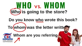 Who vs. Whom - CSE Reviewer | Learn in 5 minutes