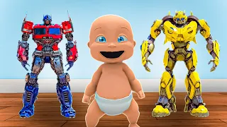 Baby Meets The Transformers!