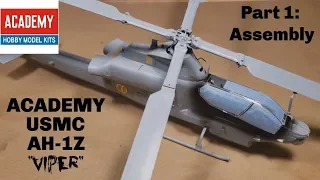 BUILDING the Academy Model AH-1Z 1:35th model helicopter "SHARK MOUTH"