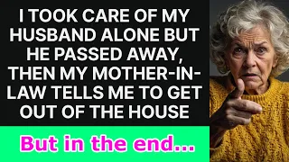 My husband's passing left me alone, and then my mother-in-law demanded that I leave the house.