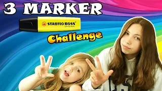 3 MARKER CHALLENGE STABILO XXS ! Lana vs Ellie vs Papa : T'Choupi, Plutot et Stella !