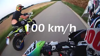 KTM EXC 450 vs. SWM SM 500 r (30-100)