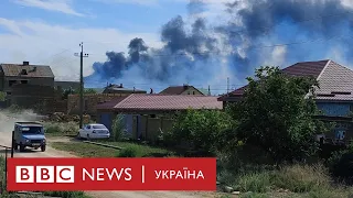 Вибухи на російській авіабазі в Криму. Кадри очевидців