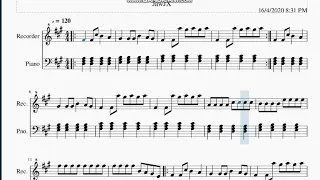 Coffin Dance RECORDER VERSION!!! Astronomia Meme Sheet Music