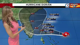 Julie Durda breaks down 5 a.m. Hurricane Dorian advisory