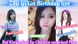 [ENG SUB] (Bai TiaoYi cp) Zhu YiXin Birthday Live stream . bxy secret arrival and many sweet moment