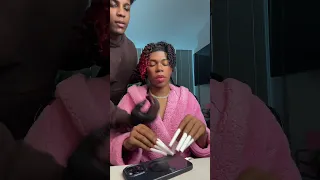 annoying my boyfriend while he re-twist my hair