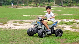 Yejun's truck car toy unboxing play assembly play game.