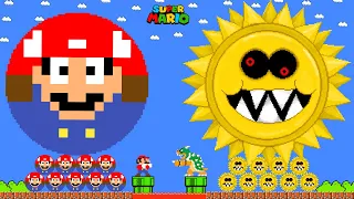 Mario Build Giant Marble Race Mario vs Mega Grrrol Golds Calamity | Game Animation