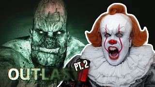 Pennywise plays OUTLAST! PART 2 - Pennywise Chased by a Fat Monster! | Prince De Guzman