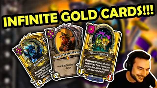 GOLDEN SHUDDERLING BRANN MADNESS!!! Infinite Golden Cards | Hearthstone Battlegrounds