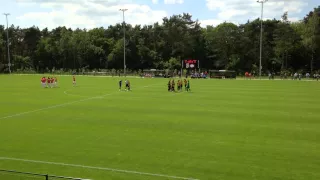 Beker finale Vitesse U17 vs PSV U17 2014  Niek 11 rechtsbuiten op volle snelheid