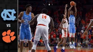 North Carolina vs. Clemson Basketball Highlights (2017-18)