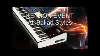 KETRON EVENT 🎹 Real Audio Style Demo 🎵 All Ballad Styles 🎼 #ketronevent #ketron #ballad #audiostyle