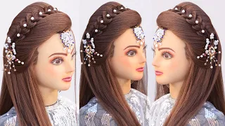 Modern open hairstyle for wedding l engagement look l Easy hairstyles l wedding hairstyles kashee's