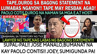 SHOCKING!!😱TAPE DUROG SA 2 STATMENT NA LUMABAS TODAY! PAOLO CONTIS,BINANATAN NA NI JOSE! SUPAL-PAL!!