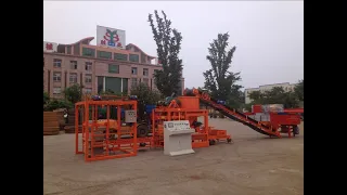 Shengya QTJ4-25(QT4-25) automatic hollow block/solid brick making machine working in block factory