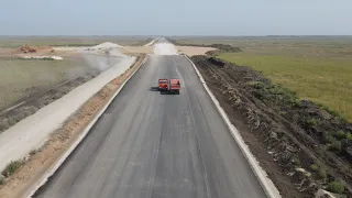 Участок новой дороги в обход Тольятти, от Ягодного шоссе в сторону Хрящевского шоссе