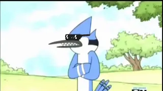 Regular Show - Mordecai Swearing With His Arms Crossed