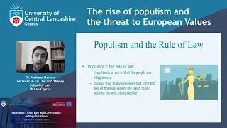 The rise of populism and the threat to European Values