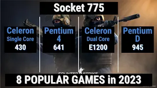 Celeron 430 vs Pentium 4 641 vs Celeron E1200 vs Pentium D 945 = Socket 775 CPUs in 2023 [1/5]