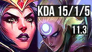 LEBLANC vs DIANA (MID) | 15/1/5, 9 solo kills, Legendary, 1.5M mastery | EUW Diamond | v11.3